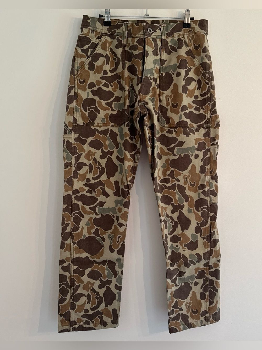 Wallace & Barnes Duck Camo Canvas Carpenter Pants Flawless Sz 30x30 Utility